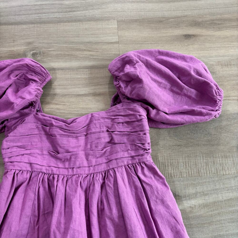 Abercrombie & Fitch Emerson Linen Blend Dress Women Size Small Petite - Picture 3 of 5